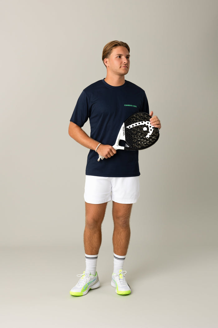 Enrique Pro Dry-Fit Padelshirt, Enrique Navy